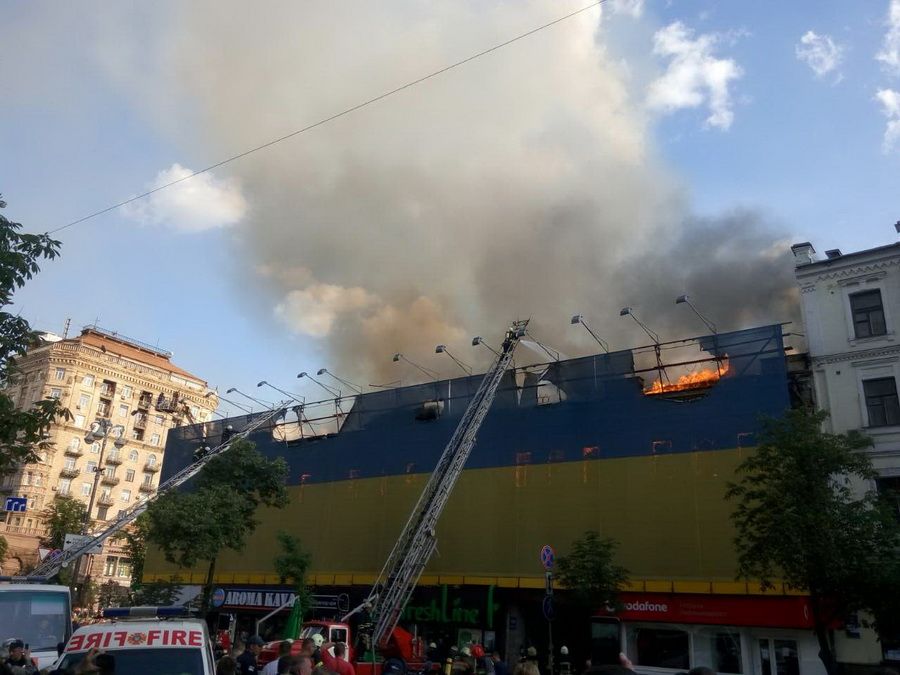 Пожежа на Хрещатику: власником будинку Скоропадського і Врубеля виявився кіпріот (відео)
