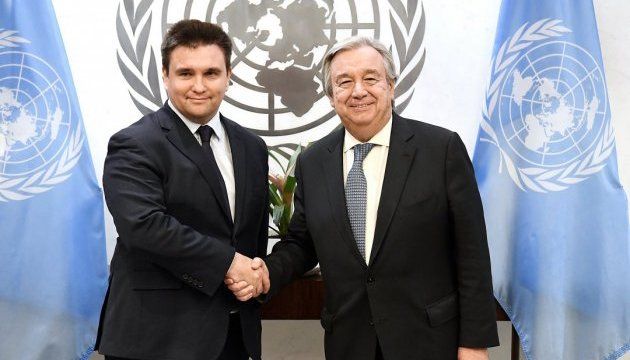 Клімкін обговорив із генсеком ООН введення миротворців на Донбас