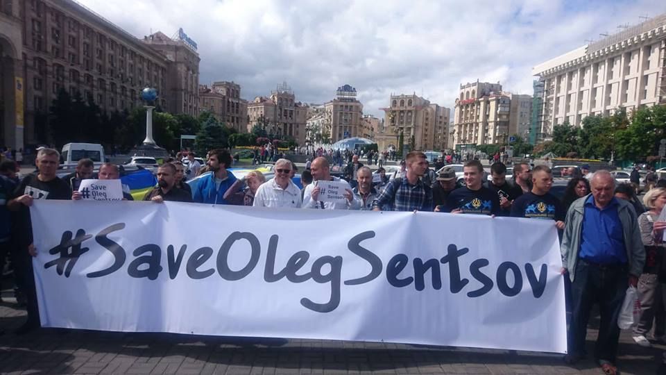 Акція на підтримку Олега Сенцова та українських політв’язнів Кремля відбулася у Києві