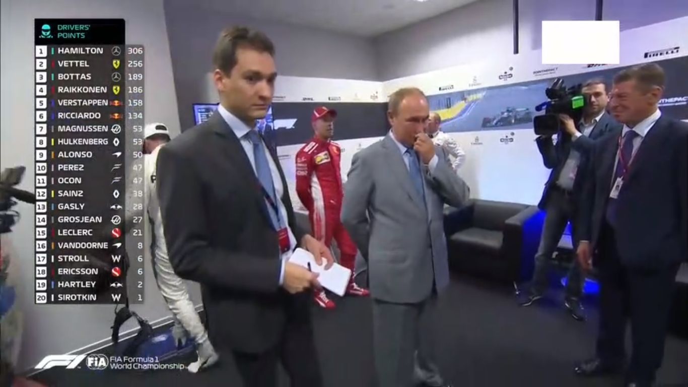 Себастьян Феттель проігнорував рукостискання Путіна на гонках в Сочі (відео)