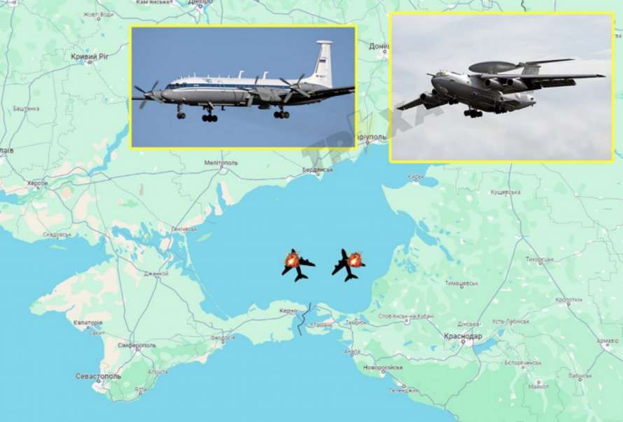 В районі Азовського моря збили російський розвідувальний літак А-50