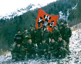 Бійці унсовського підрозділу «Арго» на абхазькій війні.