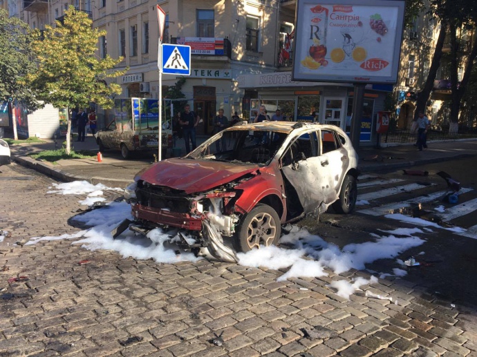 Павло Шеремет був убитий навмисно: фото з місця загибелі