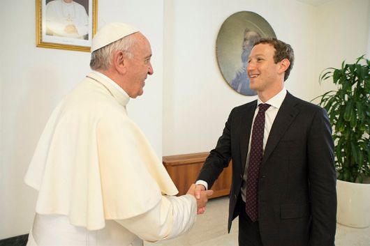 Папа Римський прийняв засновника «Фейсбука» Марка Цукерберга