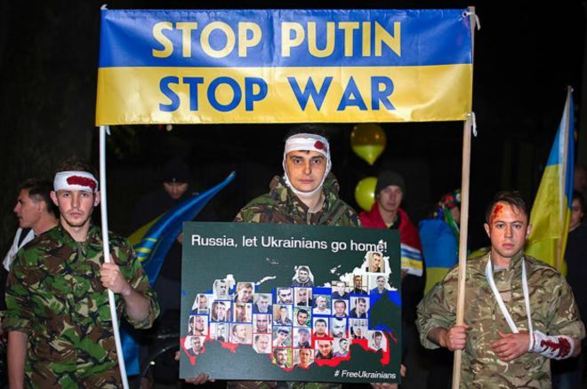 У Лондоні українці, грузини і сирійці закликали спинити Путіна (фото)