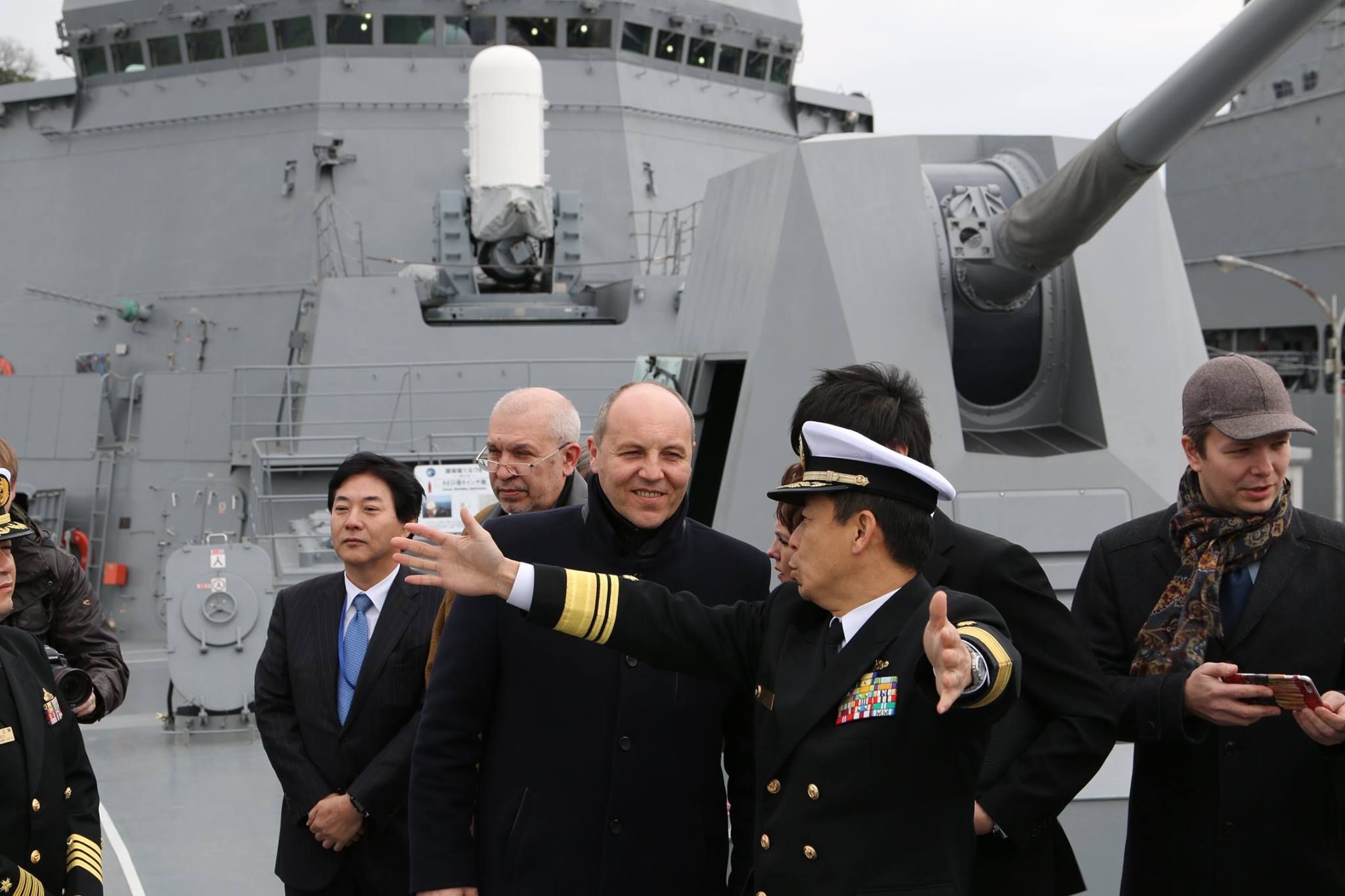 Парубій розповів японцям про досвід війни з Росією на кораблі Терудзукі