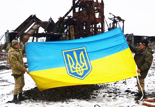 Завалилась частина «Бутівки» з державним прапором: бійці пообіцяли встановити його в Донецьку