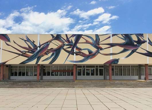 Художник iз Португалії подарував Черкасам перший у місті мурал
