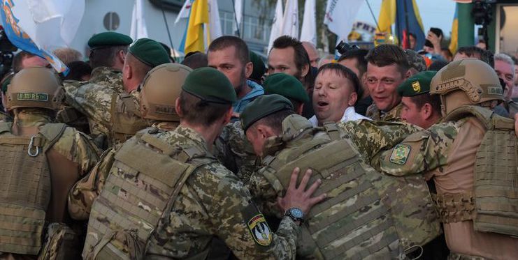 На Львівщині затримали п’ятьох прихильників Саакашвілі (відео)