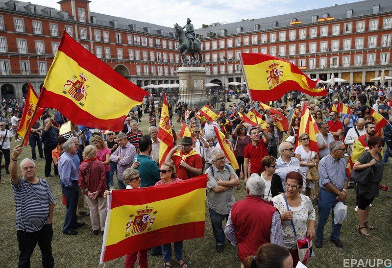 У Мадриді на мітинг вийшли прихильники єдності Іспанії