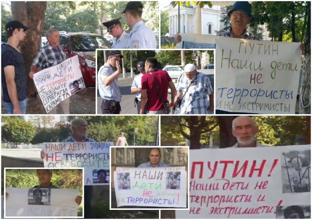 В Криму Лемана Бовбекова і Равшана Нанейшвілі оштрафували на 10 тисяч рублів за одиночні пікети