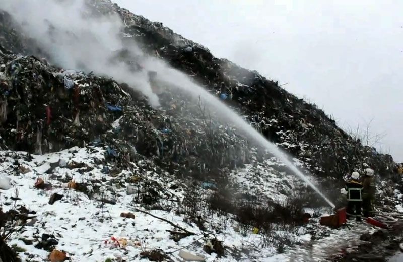 На Полтавщині загорілося міське сміттєзвалище