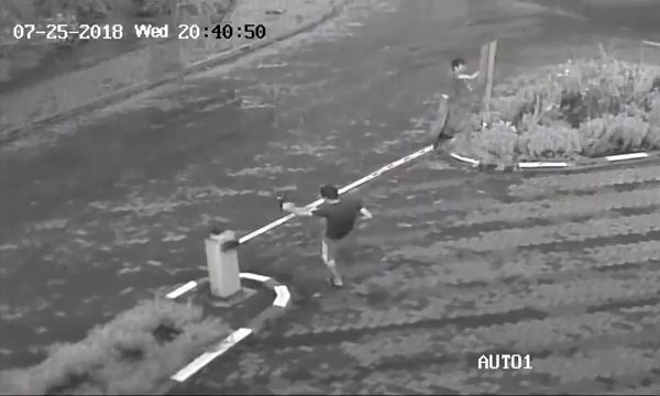 У Запоріжжі двоє п’яниць побилися із дорожнім знаком та шлагбаумом (відео)
