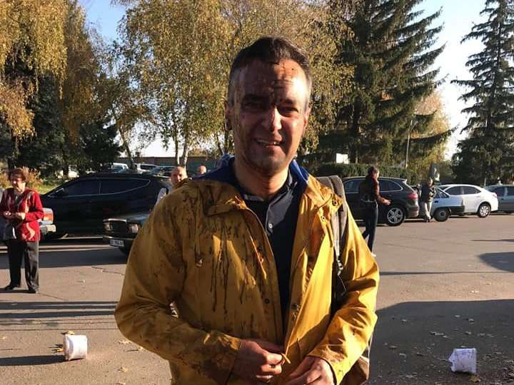У Полтаві Дмитро Гнап був облитий нечистотами