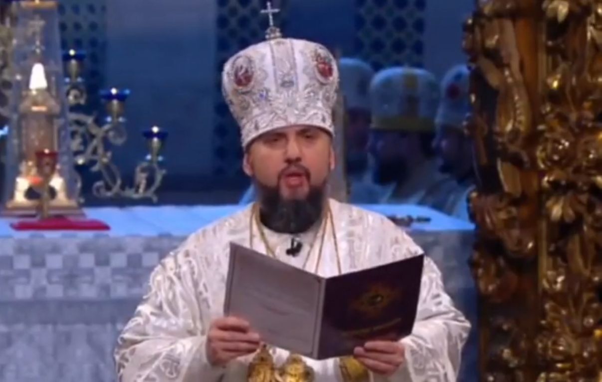 Різдвяна літургія у Святій Софії: президент Порошенко разом з Епіфанієм внесли Томос (фото, відео)
