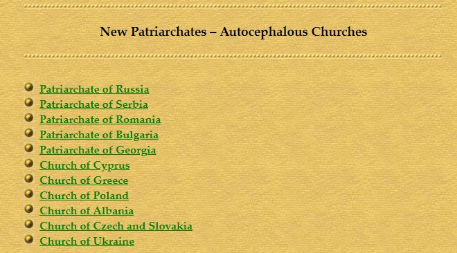 ПЦУ внесли в перелік помісних церков на сайті Вселенського патріархату