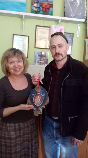 Ентузіасти створили самобутню ікону на камбалі за старою чумацькою традицією