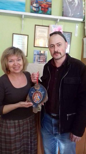 Ентузіасти створили самобутню ікону на камбалі за старою чумацькою традицією