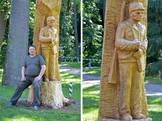 У Холодному Яру із 150-річного всохолого дуба зробили лісівника