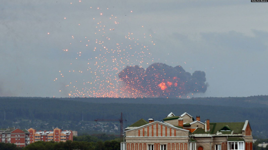 У Красноярському краї РФ злетів у повітрі склад боєприпасів