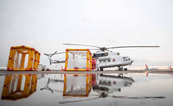 В Україні з'явився спецвертоліт для хворих на коронавірус, фото, відео