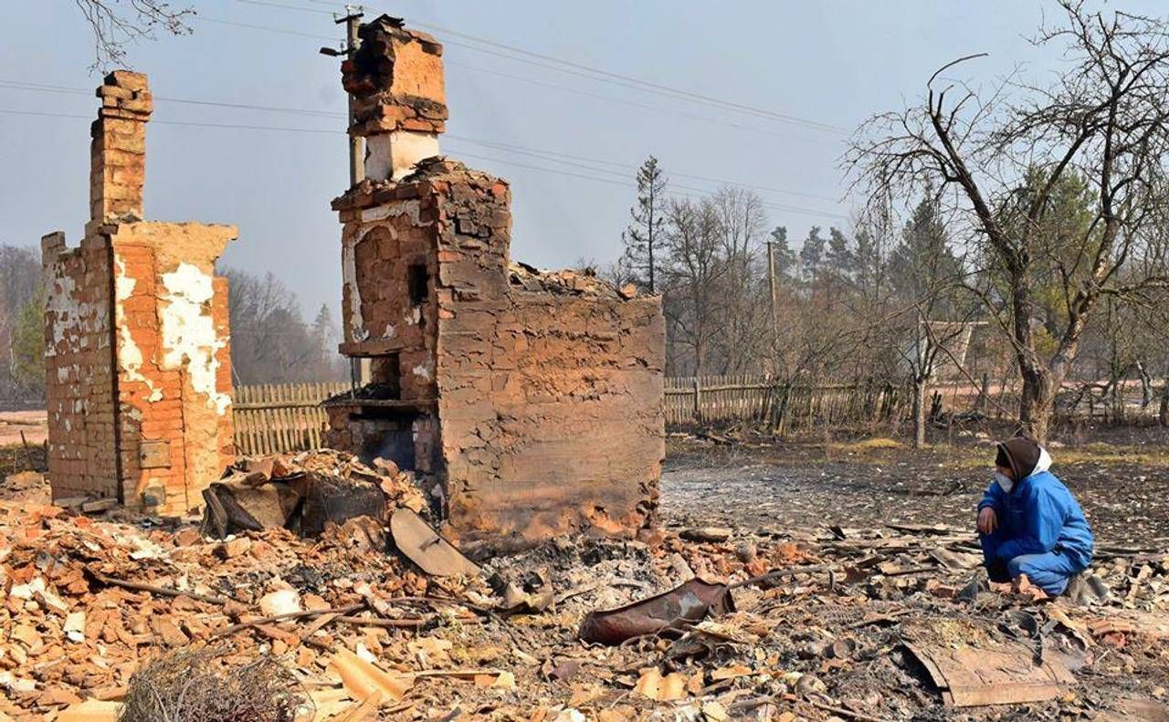 Село Личмани під Овручем вигоріло майже вщент.