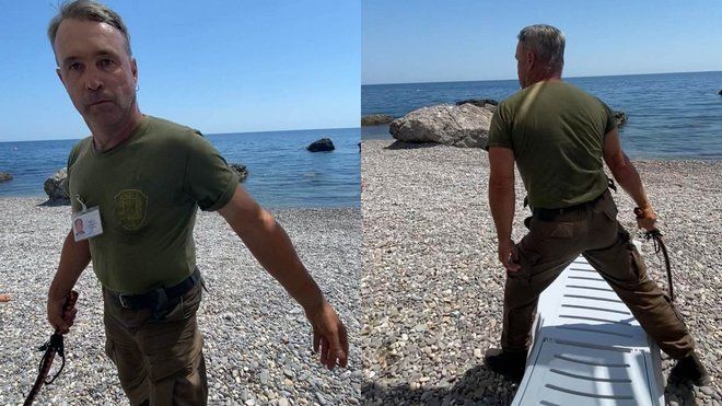 В кримському Форосі охоронець батогом виганяв людей з пляжу