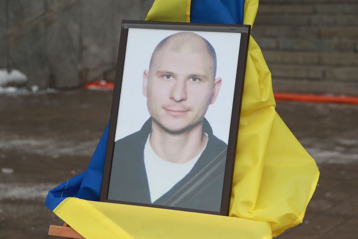 Бійця 56-ї бригади Олега Андрієнка поховали з військовими почестями у Запоріжжі, фото