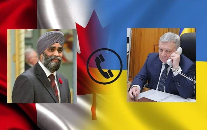Андрій Таран провів розмову з Міністром національної оборони Канади Харджитом Саджаном
