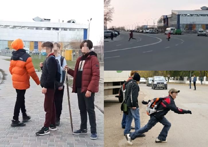 У Черкасах діти перебігали дорогу перед авто й кидали пляшки під колеса, відео