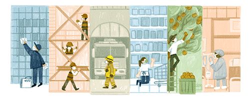 Пошуковик Google привітав світ із Міжнародним днем праці
