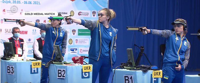 На чемпіонаті Європи Україна виборола «золото» у командній стрільбі