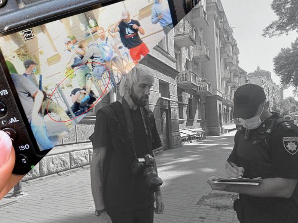 Журналіст Олександр Кужельний побитий активістами Нацкорпусу, фото