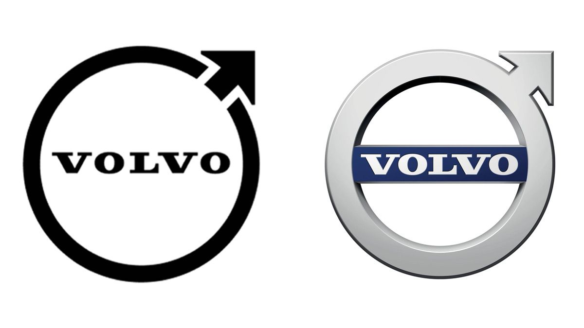 Новий і страрий логотипи Volvo