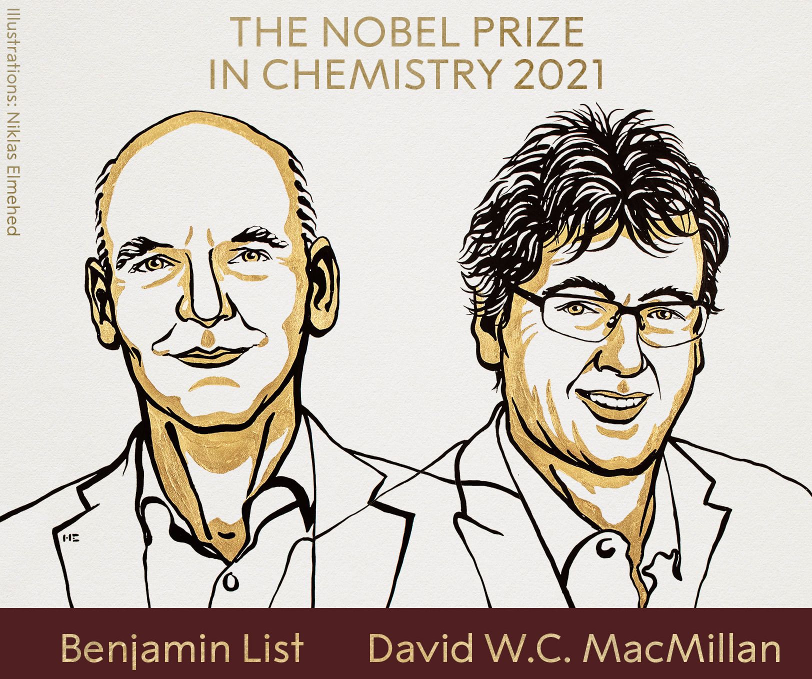 Лауреатами Нобелівської премії з хімії стали Ліст та Макміллан