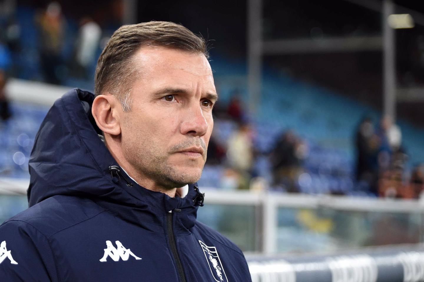 Андрія Шевченка відправили у відставку з посади головного тренера італійського клубу «Дженоа»