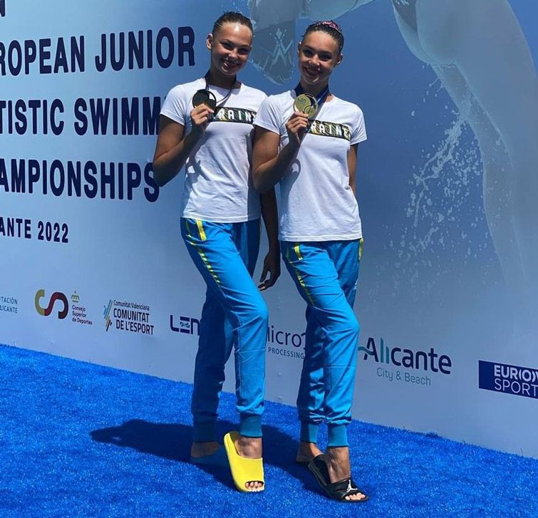 Дар'я Мошинська та Анастасія Шмоніна здобули золото на чемпіонаті Європи з артистичного плавання
