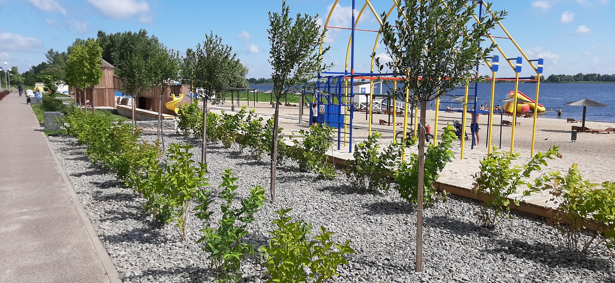 На комунальних пляжах Черкас відновлюють зелені зони