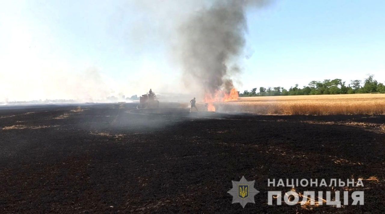 У Степногірську на Запоріжжі окупанти підпалили поля