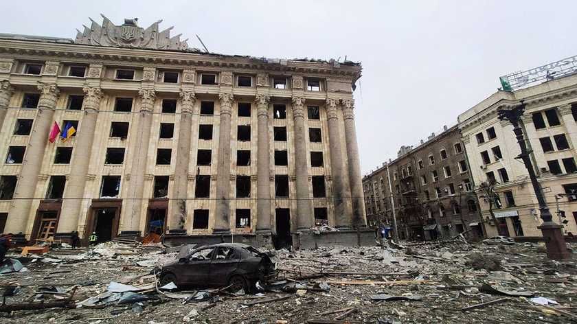 На совісті фсбшної "консерви" - зруйнована будівля Харківської ОДА
