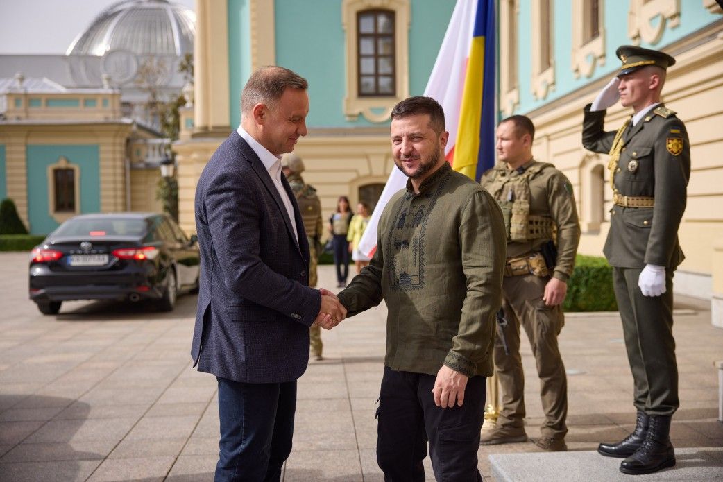 Дуда у Києві привітав українців із Днем прапора та Днем Незалежності
