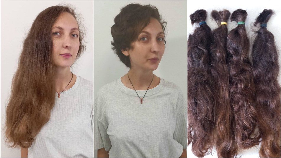 Волонтерка відрізала коси, щоб віддати гроші на потреби ЗСУ