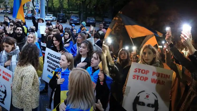 Під посольством Ірану в Угорщині українці та іранці вийшли на протест