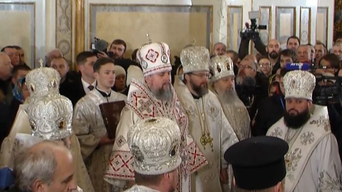 Предстоятель ПЦУ вперше звершує різдвяне богослужіння в Успенському соборі