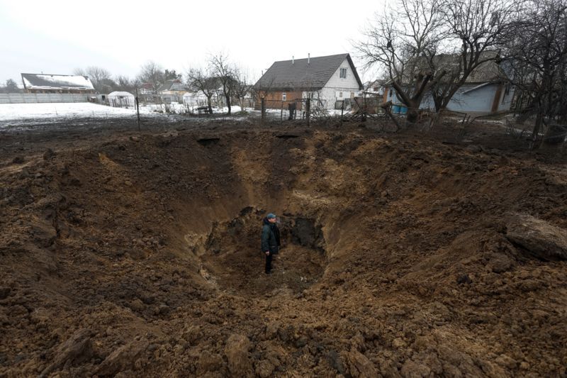 Наслідки ракетного удару на Київщині. Копилів, 14 січня 2022
