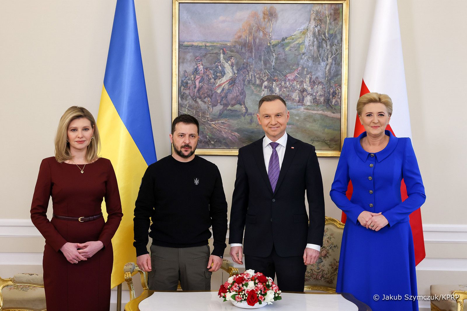 Подружжя Зеленських у Варшаві зустрілося з Дудою