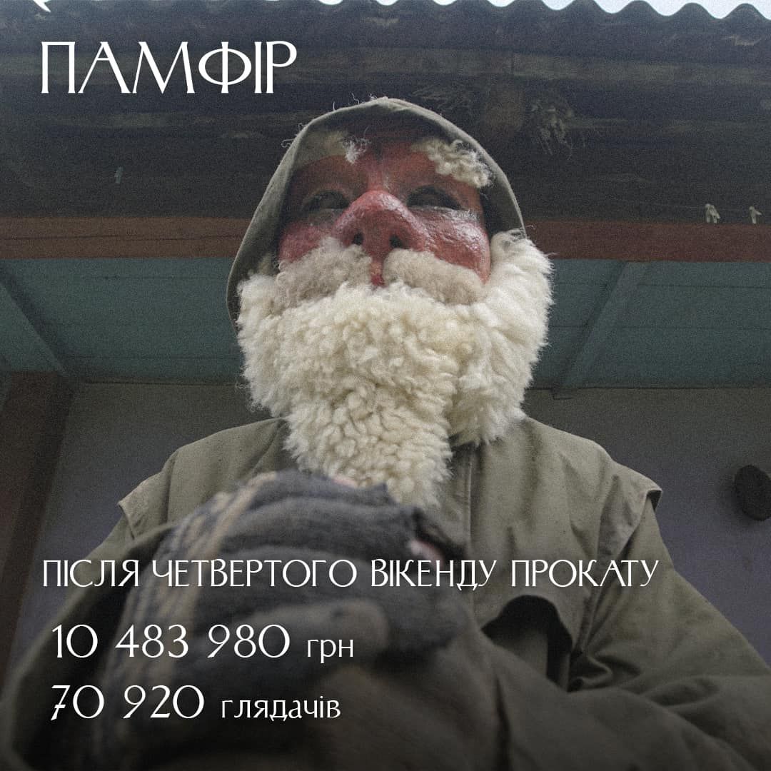 Стрічка «Памфір» зібрала в українському прокаті 11 млн грн