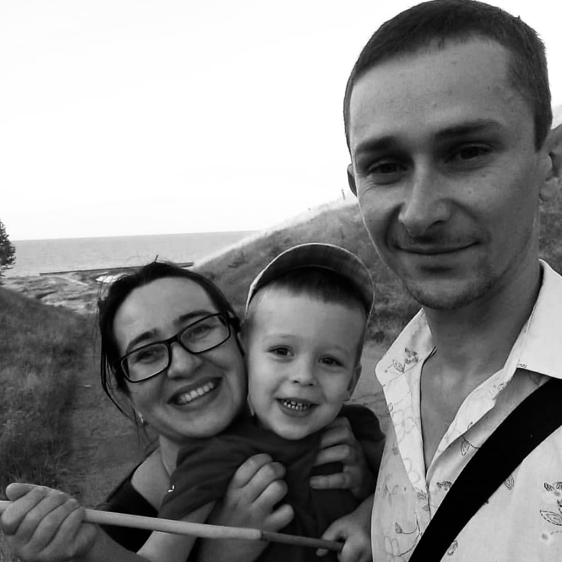 Ольга Путятіна з чоловіком та сином.