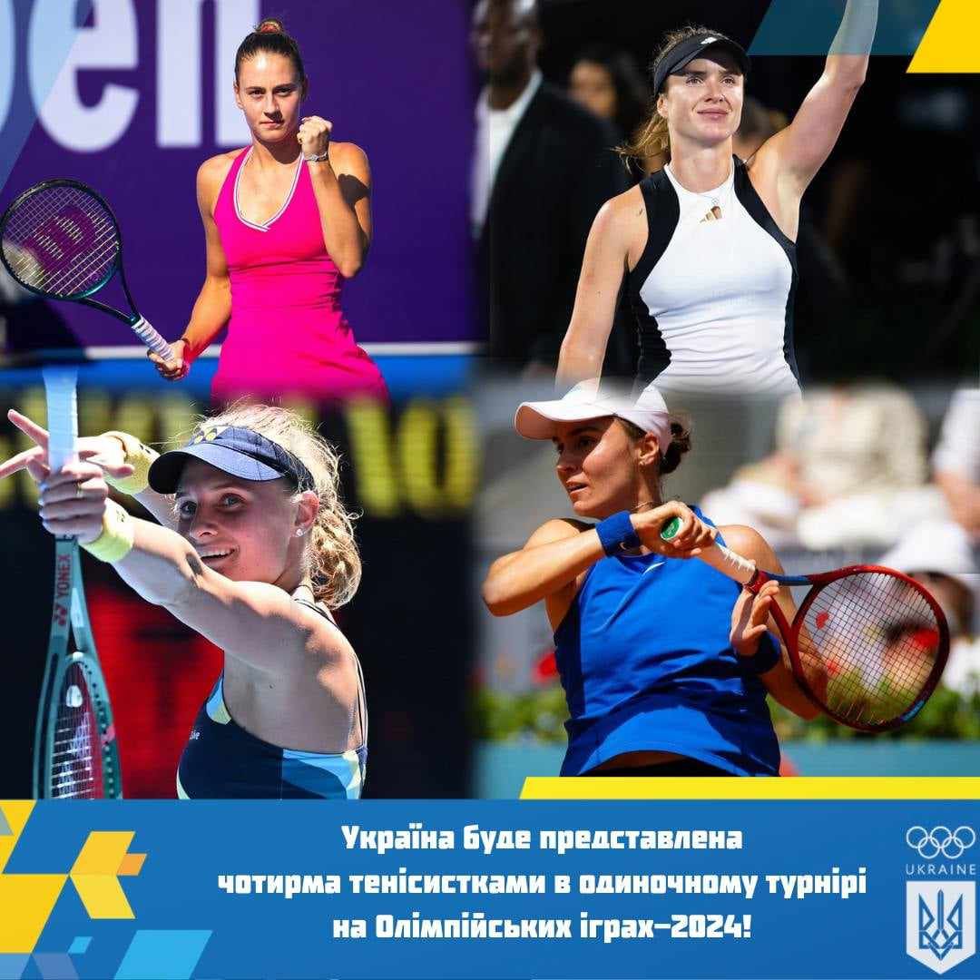 На Олімпіаді-2024 змагатимуться Костюк, Світоліна, Ястремська та Калініна – НОК України