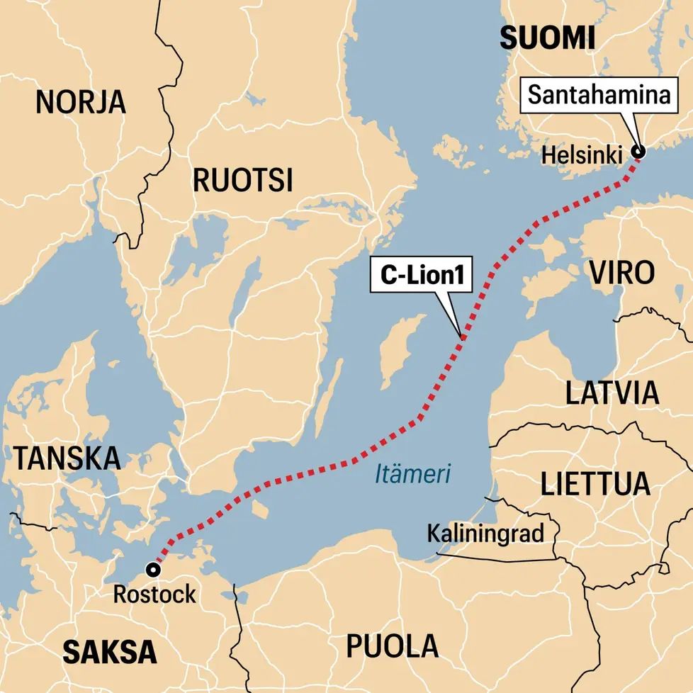 НП у Балтійському морі:  пошкоджено два кабелі зв’язку, фото